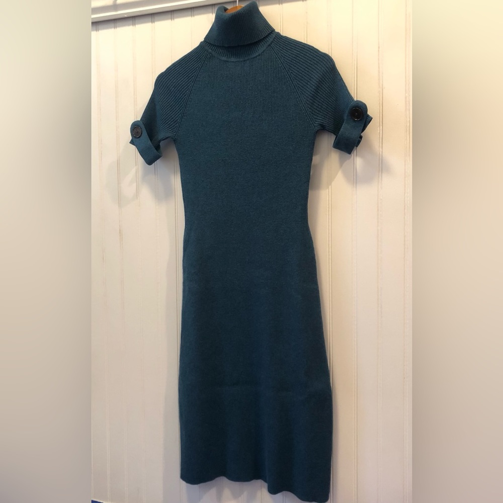 2pc SET! Moda Intl Victoria’s Secret Sz S Ribbed Turtleneck Sweater Dress + Belt